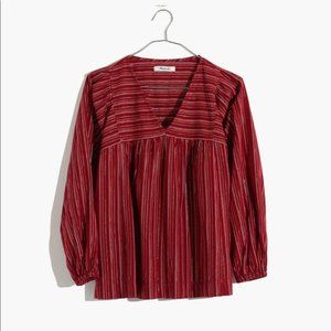 NWT Madewell Swingy Peasant Top Size M